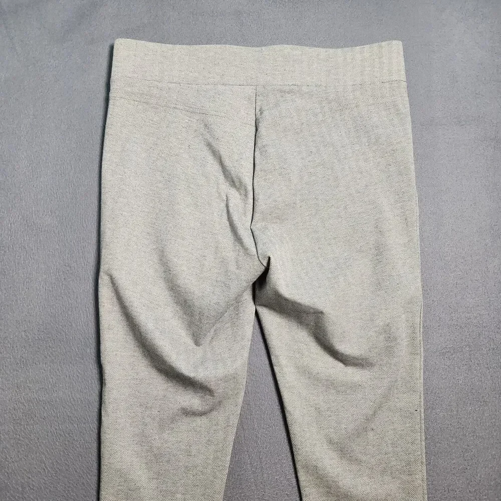 LOFT Pants Women LP Gray Herringbone High Rise Skinny Pull On